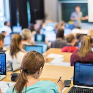 Big University Classroom with Stadium Seating